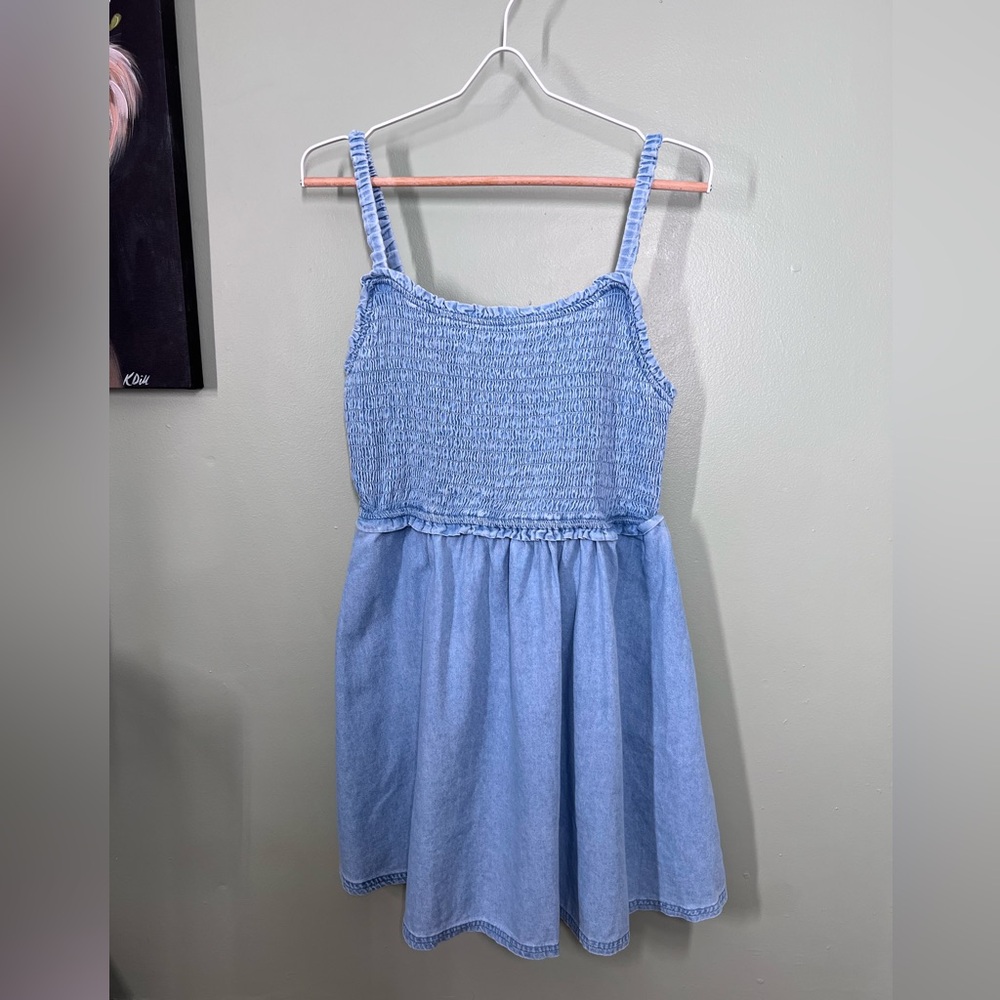 NWT American Eagle Outfitters Smocked Mini Dress- Sz: L - Picture 2 of 13
